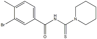 3-bromo-4-methyl-N-(1-piperidinylcarbothioyl)benzamide Structure