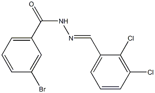 3-bromo-N'-[(E)-(2,3-dichlorophenyl)methylidene]benzohydrazide 구조식 이미지