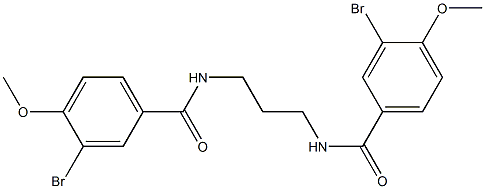 3-bromo-N-{3-[(3-bromo-4-methoxybenzoyl)amino]propyl}-4-methoxybenzamide Structure