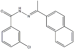 3-chloro-N'-[(E)-1-(2-naphthyl)ethylidene]benzohydrazide Structure