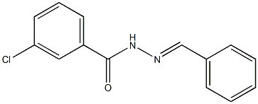 3-chloro-N'-[(E)-phenylmethylidene]benzohydrazide 구조식 이미지