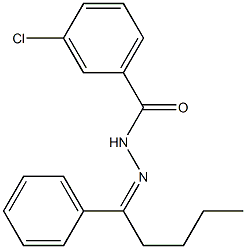 3-chloro-N'-[(Z)-1-phenylpentylidene]benzohydrazide 구조식 이미지