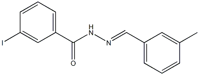 3-iodo-N'-[(E)-(3-methylphenyl)methylidene]benzohydrazide 구조식 이미지