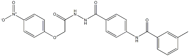 3-methyl-N-[4-({2-[2-(4-nitrophenoxy)acetyl]hydrazino}carbonyl)phenyl]benzamide 구조식 이미지