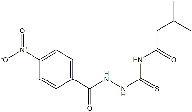 3-methyl-N-{[2-(4-nitrobenzoyl)hydrazino]carbothioyl}butanamide 구조식 이미지