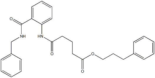 3-phenylpropyl 5-{2-[(benzylamino)carbonyl]anilino}-5-oxopentanoate Structure