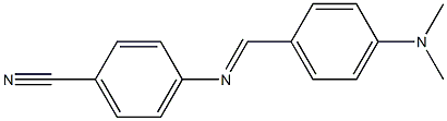 4-({(E)-[4-(dimethylamino)phenyl]methylidene}amino)benzonitrile 구조식 이미지