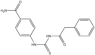 4-({[(2-phenylacetyl)amino]carbothioyl}amino)benzamide 구조식 이미지