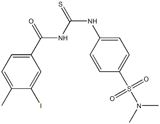 4-({[(3-iodo-4-methylbenzoyl)amino]carbothioyl}amino)-N,N-dimethylbenzenesulfonamide 구조식 이미지