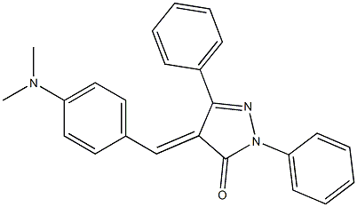 4-{(E)-[4-(dimethylamino)phenyl]methylidene}-2,5-diphenyl-2,4-dihydro-3H-pyrazol-3-one Structure