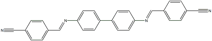 4-{[(4'-{[(E)-(4-cyanophenyl)methylidene]amino}[1,1'-biphenyl]-4-yl)imino]methyl}benzonitrile Structure
