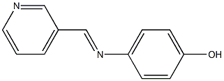 4-{[(E)-3-pyridinylmethylidene]amino}phenol 구조식 이미지