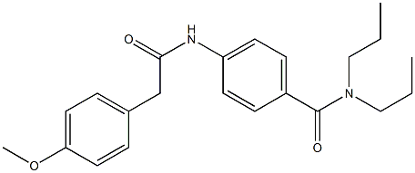 4-{[2-(4-methoxyphenyl)acetyl]amino}-N,N-dipropylbenzamide Structure