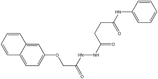 4-{2-[2-(2-naphthyloxy)acetyl]hydrazino}-4-oxo-N-phenylbutanamide Structure