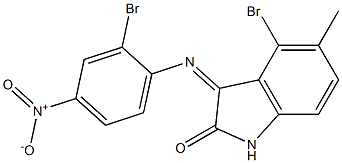 4-bromo-3-[(2-bromo-4-nitrophenyl)imino]-5-methyl-1,3-dihydro-2H-indol-2-one 구조식 이미지