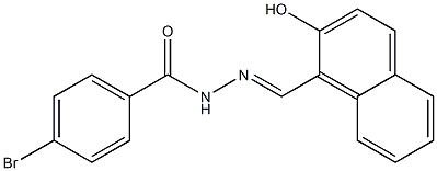 4-bromo-N'-[(E)-(2-hydroxy-1-naphthyl)methylidene]benzohydrazide Structure