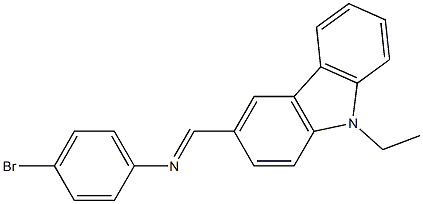 N-(4-bromophenyl)-N-[(E)-(9-ethyl-9H-carbazol-3-yl)methylidene]amine Structure