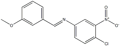 N-(4-chloro-3-nitrophenyl)-N-[(E)-(3-methoxyphenyl)methylidene]amine 구조식 이미지