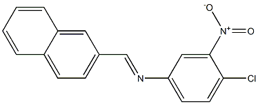 N-(4-chloro-3-nitrophenyl)-N-[(E)-2-naphthylmethylidene]amine Structure