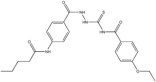4-ethoxy-N-({2-[4-(pentanoylamino)benzoyl]hydrazino}carbothioyl)benzamide Structure