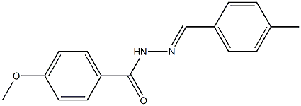 4-methoxy-N'-[(E)-(4-methylphenyl)methylidene]benzohydrazide 구조식 이미지