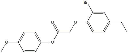 4-methoxyphenyl 2-(2-bromo-4-ethylphenoxy)acetate Structure