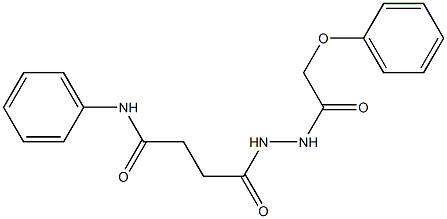 4-oxo-4-[2-(2-phenoxyacetyl)hydrazino]-N-phenylbutanamide 구조식 이미지