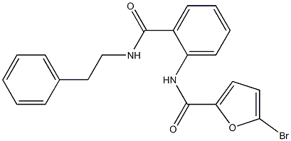 5-bromo-N-{2-[(phenethylamino)carbonyl]phenyl}-2-furamide Structure