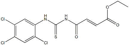 ethyl (E)-4-oxo-4-{[(2,4,5-trichloroanilino)carbothioyl]amino}-2-butenoate Structure