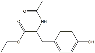ethyl 2-(acetylamino)-3-(4-hydroxyphenyl)propanoate Structure