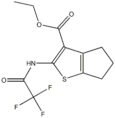 ethyl 2-[(2,2,2-trifluoroacetyl)amino]-5,6-dihydro-4H-cyclopenta[b]thiophene-3-carboxylate Structure