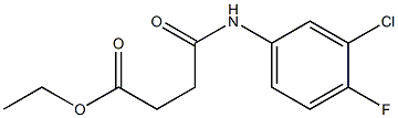 ethyl 4-(3-chloro-4-fluoroanilino)-4-oxobutanoate Structure