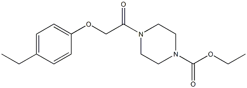 ethyl 4-[2-(4-ethylphenoxy)acetyl]-1-piperazinecarboxylate 구조식 이미지