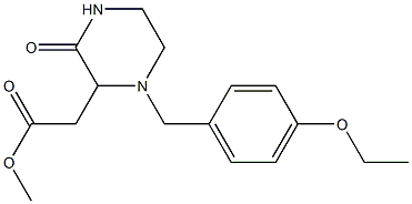 methyl 2-[1-(4-ethoxybenzyl)-3-oxo-2-piperazinyl]acetate Structure