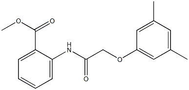 methyl 2-{[2-(3,5-dimethylphenoxy)acetyl]amino}benzoate Structure