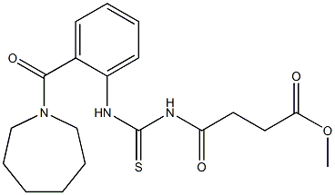 methyl 4-({[2-(1-azepanylcarbonyl)anilino]carbothioyl}amino)-4-oxobutanoate 구조식 이미지