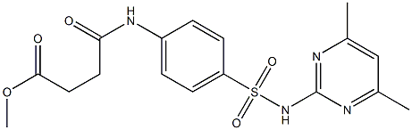 methyl 4-(4-{[(4,6-dimethyl-2-pyrimidinyl)amino]sulfonyl}anilino)-4-oxobutanoate Structure
