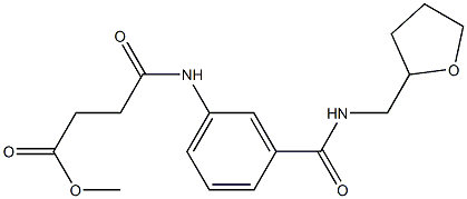 methyl 4-oxo-4-(3-{[(tetrahydro-2-furanylmethyl)amino]carbonyl}anilino)butanoate 구조식 이미지