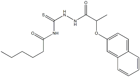 N-({2-[2-(2-naphthyloxy)propanoyl]hydrazino}carbothioyl)hexanamide Structure