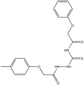 N-({2-[2-(4-methylphenoxy)acetyl]hydrazino}carbothioyl)-2-phenoxyacetamide Structure