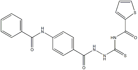 N-({2-[4-(benzoylamino)benzoyl]hydrazino}carbothioyl)-2-thiophenecarboxamide Structure