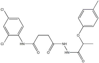 N-(2,4-dichlorophenyl)-4-{2-[2-(4-methylphenoxy)propanoyl]hydrazino}-4-oxobutanamide Structure