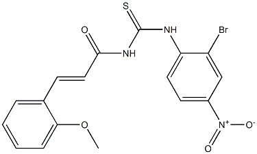 N-(2-bromo-4-nitrophenyl)-N'-[(E)-3-(2-methoxyphenyl)-2-propenoyl]thiourea 구조식 이미지