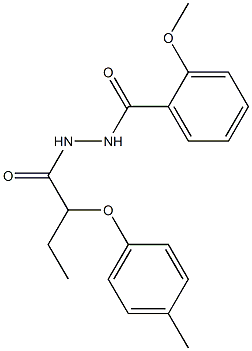 N'-(2-methoxybenzoyl)-2-(4-methylphenoxy)butanohydrazide Structure