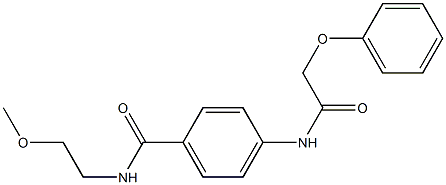 N-(2-methoxyethyl)-4-[(2-phenoxyacetyl)amino]benzamide Structure