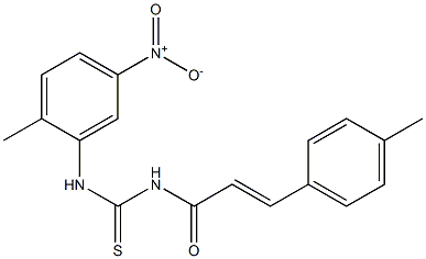 N-(2-methyl-5-nitrophenyl)-N'-[(E)-3-(4-methylphenyl)-2-propenoyl]thiourea 구조식 이미지