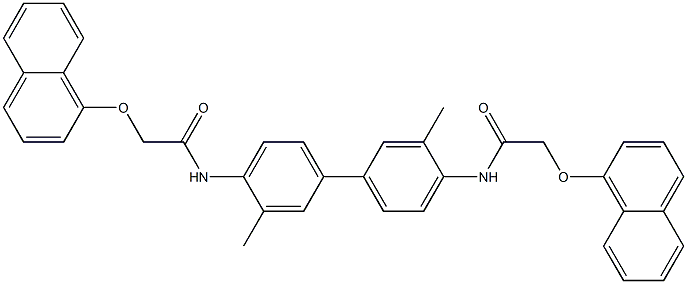 N-(3,3'-dimethyl-4'-{[2-(1-naphthyloxy)acetyl]amino}[1,1'-biphenyl]-4-yl)-2-(1-naphthyloxy)acetamide 구조식 이미지