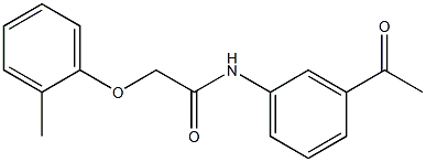 N-(3-acetylphenyl)-2-(2-methylphenoxy)acetamide 구조식 이미지