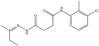 N-(3-chloro-2-methylphenyl)-4-{2-[(Z)-1-methylpropylidene]hydrazino}-4-oxobutanamide 구조식 이미지