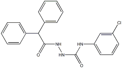 N-(3-chlorophenyl)-2-(2,2-diphenylacetyl)-1-hydrazinecarboxamide 구조식 이미지